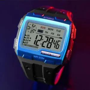 [콩심팥심]스포츠 시계 디지털 요일 알람 학생 군인 사각