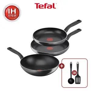 [테팔] 쿡이지 프라이팬 3종(팬24+팬28+웍28)+비앤비뉴 조리도구 1개