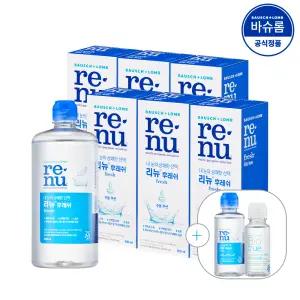 [공식] 바슈롬 리뉴 후레쉬 렌즈세척액 500ml x6개 (+120ml +60ml)