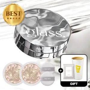 (40%+7%묶음할인/커피쿠폰+클렌징티슈)에이지투웨니스 글래스 스킨 에센스 퍼팩트 팩트 본품+리필