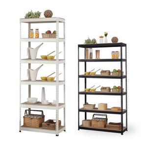 캠핑선반 스피드랙 6단 V2 저소음 무볼트 조립식앵글 베란다 철제 선반장 물류 창고 팬트리 펜트리 다용도실 철재 수납장 SPEEDRACK 선반렉 발코니 캠핑용품 정리 진열대 학교 실내 체육관 선반장