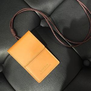 랑디엔느 소가죽 카드지갑 카드목걸이 목걸이지갑 이니셜 각인