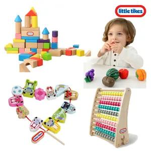 믿고 사는 명품 브랜드! 리틀타익스 원목 완구 / 원목 블럭 주방 자르기 수셈판 끈꿰기 외