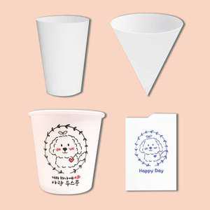 봉투컵 에이뿔컵 두모금컵 종이컵 이지컵 원뿔컵 정수기컵 일회용컵 일회용종이컵 위생컵 한모금컵