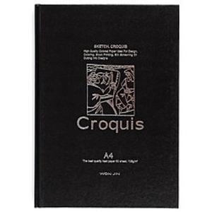 [열린화방]그로리아 양장 고급 크로키북 A4 (80장)/크로키북/스케치북/드로잉