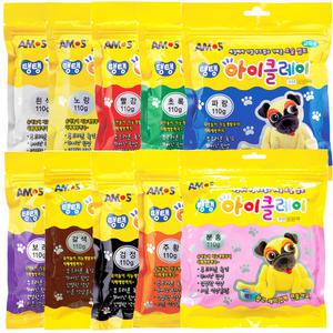 아모스 탱탱 아이클레이110g 10색 세트/클레이 점토