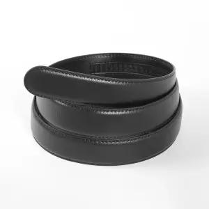 자동버클 교체용 가죽벨트(블랙)/남성 리필 허리띠