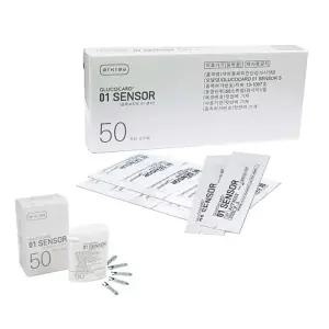 글루코 카드 01 혈당 당뇨 시험지 측정지 검사지 스틱
