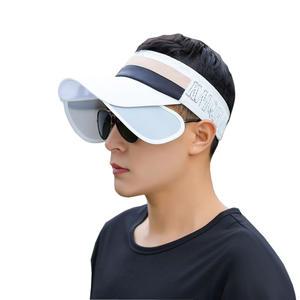 스티치 접이식 선바이저 썬캡/여름 비치모자/여성 남자 자외선차단 햇빛가리개/골프 낚시 해변 등산모자