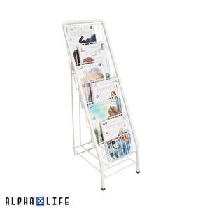 철제6단꽂이(소형) 신문/책/잡지/매거진/팜플렛/리플렛/책선반/배부대/진열대