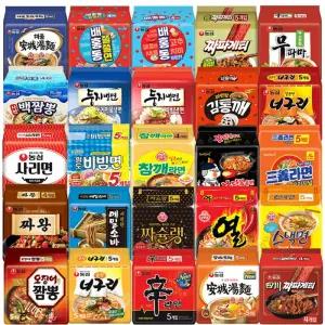 [오뚜기/농심/삼양/팔도] 인기라면 5봉/4봉 골라담기 신라면 안성탕면 진라면 짜파게티 붉닭볶음면