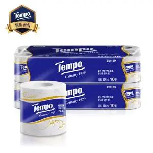 위생적인 개별포장! 템포 티슈 3겹 롤화장지 20롤 [광폭107mm] 프리미엄 롤티슈