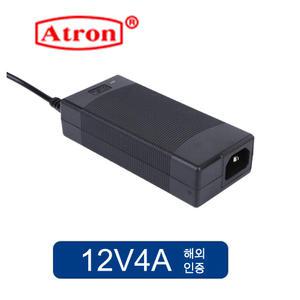 DC 12V 4A 어댑터 LED CCTV 모니터 12V아답터 해외인증 3구접지