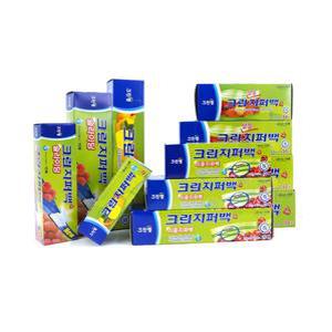 크린랩 크린지퍼백 이중지퍼백 알뜰 슬라이딩 미니 소 중 대 특대 전품목 모음전