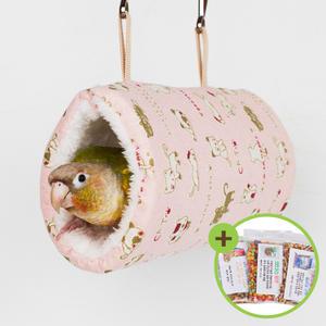 원통형 터널둥지(소) 햄스터 해먹 앵무새 침대 은신처