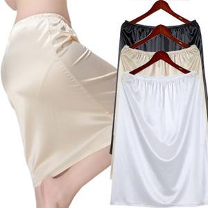 하얀비WR252 국내제작 3부 4부 5부 속바지/이너슬립/롱나시/부드러운 실크 롱 속치마