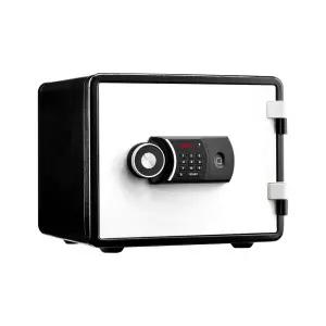 선일금고 루셀 NEW YES-M020F 블랙화이트 친절한 음성안내 지문인식 내화금고 40kg 서랍 경보기장착 가정