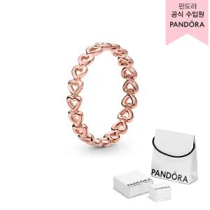 [롯데백화점]판도라 [백화점 보증서 제공] 로즈 링크드 러브 링_180177