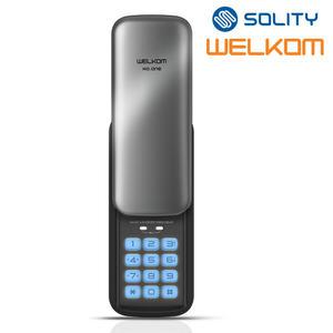 솔리티 웰콤 넘버원[No.1] 번호전용(카드키無) 0초바로잠금 강력한내구성 스마트라이팅 현관번호키 현관문 디지털도어락 도어록 내부이중잠금 허수기능 고온감지