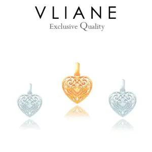 18K 당초문양 하트 팬던트 (Medium)