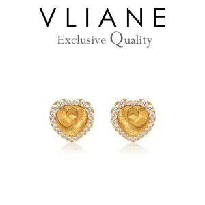 18K 홀로그램 하트 귀걸이