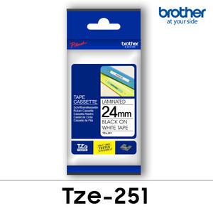 브라더정품 Tze-251_흰색/검정_24mm 라벨테이프