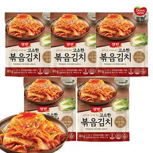 동원 양반 고소한 볶음김치 (파우치) 80g x 5개/볶은김치