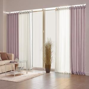 [레스티]아일렛형 하비드 암막커튼 거실형/대형 (210x233cm) 밀키바이올렛 1장