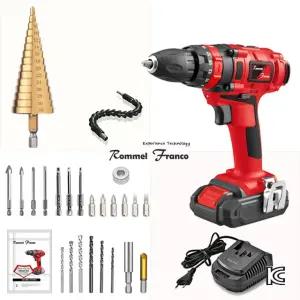 롬멜프랑코 Active The Plus  충전식 무선 해머 전동드릴 & 드라이버 가정용 공구세트