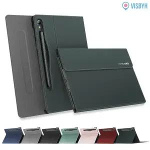 비스비 갤럭시탭 S8 S7 북커버 케이스 / 10단 각도조절 S펜수납 충전을 동시에