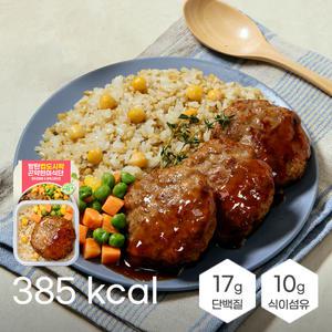 방탄푸드 도시락 곤약 현미 병아리콩밥 함박스테이크 230g 10팩 / FMD 컵밥