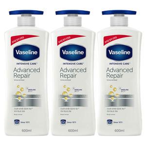 유니레버 바세린 인텐시브케어 어드밴스드 리페어로션 600ml 3개