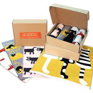 퓨어썬데이 선우랜드 북유럽풍 일러스트 주방타올 선물상자, C세트