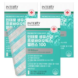100억 생유산균 3박스 (총6개월분) 인테로 프로바이오틱스 신바이오틱스 포스트바이오틱스
