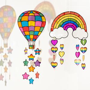 [오피스스쿨] 민화샵 썬캐쳐 모빌 만들기 2종 diy 모빌 키트