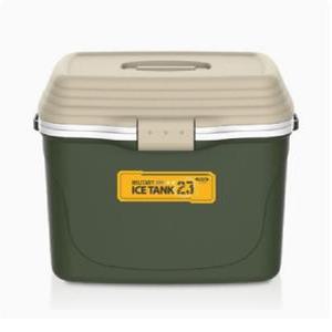 코멕스 아이스탱크 아이스박스 23L 밀리터리 그린 하드 쿨러 야외 휴대 차량용 차박 캠핑 등산 낚시 여행
