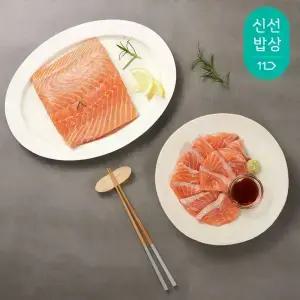 [품질보장] 노르웨이 슈페리어급 생연어회 필렛 300g+소스/해동지