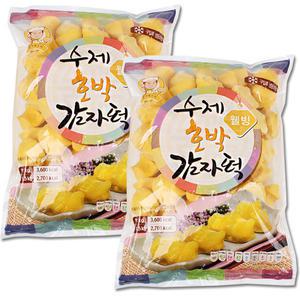 수제 호박감자떡 2kg 2개 /감자송편