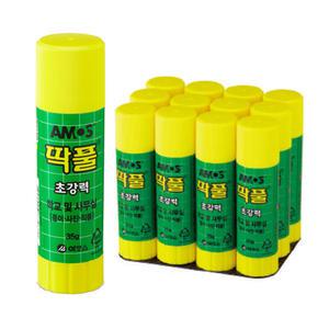 아모스 딱풀 35g 12개(1BOX) 고체풀 접착제