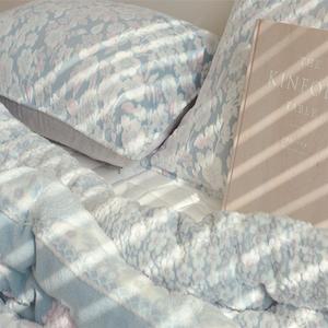 [은남침구]따뜻한 번아웃 초극세사 겨울 차렵이불 라일락 슈퍼싱글이불-3color