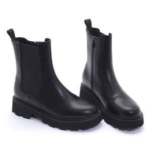 [갤러리아] 세라 여성 소가죽 미들 앵클 부츠 워커 단화 TJA22703 검정 5CM