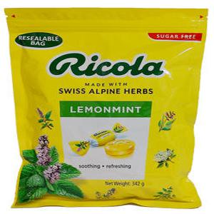 리콜라 스위스 캔디 레몬민트맛 342g