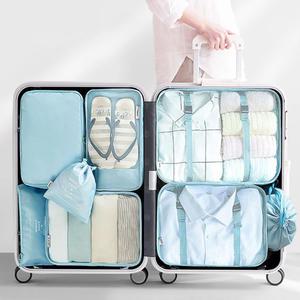 여행  캐리어 파우치 백7종 세트 미니 방수 압축 여행 캐리어 대용량 여행용 파우치 트래블 이너백 보조가방 속옷 정리 필수 해외