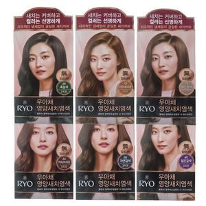 려 우아채 멋내기 새치크림 염색약 120g 6종 자연갈색 흑갈색 짙은 밝은 갈색 오렌지브라운