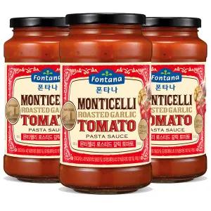 폰타나 몬티첼리 로스티드 갈릭 토마토 파스타소스, 600g, 3개