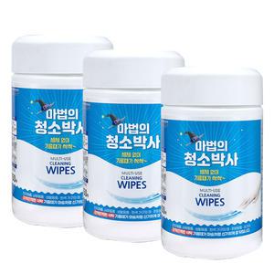 마법의 청소박사 150매 3통 크리너 청소 물티슈