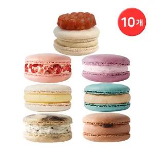 CJ프레시 수제마카롱 10개 / 초코 딸기 바닐라 솔티카라멜 약과 블루베리