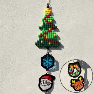 디폼 끼우기블럭 썬캐쳐 모빌만들기 - 겨울