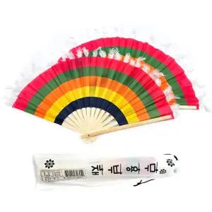 부채춤 무용 부채 색동 무용부채 (1쌍)