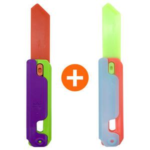 2개세트 롱 당근칼 3d 토이나이프 틱톡 묘기 핸드토이 인기 장난감칼